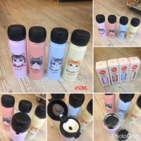 不鏽鋼貓咪彈跳保溫瓶 450ML