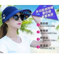 全圍珍珠款多功能遮陽帽/隨機