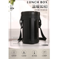 不鏽鋼3層保溫盒（附餐具）-黑色