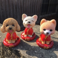 開心萌寵福旺財搖頭擺件-隨機