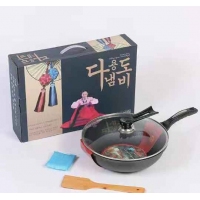韓國麥飯石不沾炒鍋3件組 32cm