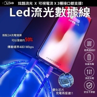 急速LED流光數據線-蘋果(隨機)