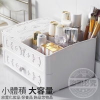 歐式桌面多功能收納盒-白色