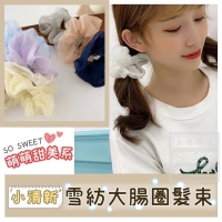 小清新雪紡大腸圈髮束(4入/包）