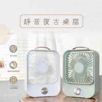 KINYO 網紅爆單款～5吋靜音復古桌扇/綠色