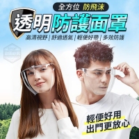 全方位防飛沫透明防護面罩 （防霧款