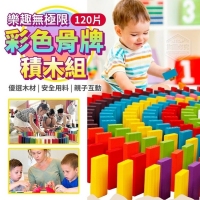 樂趣無極限彩色骨牌積木組(120片)/一組