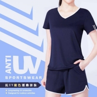 抗UV 透氣顯瘦清涼運動套裝/加大