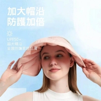 2021夏日最新款 氣質抗UV兩用帽/深藍色