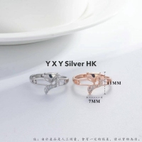 ㊣招好姻緣、招貴人狐狸純銀戒指/白金色230223