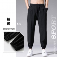 A09-036 潮流束口休閒褲/黑色2L