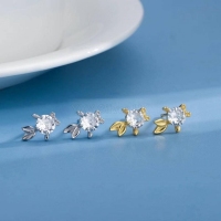 ㊣可愛小金魚純銀耳環/黃金色230820