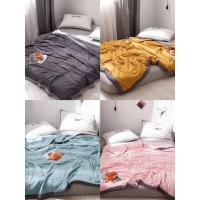 水洗棉夏涼被/藍綠