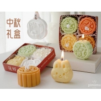 月餅香薰蠟燭禮盒/一盒/桂花231216