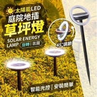 太陽能LED旋轉彩光庭院地插草坪燈