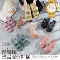 韓版 增高可調整兩用拖/黑色38  240110